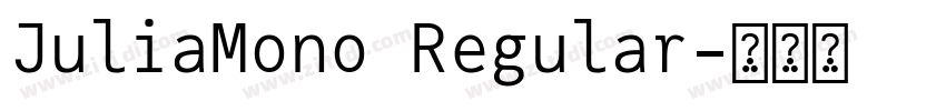 JuliaMono Regular字体转换